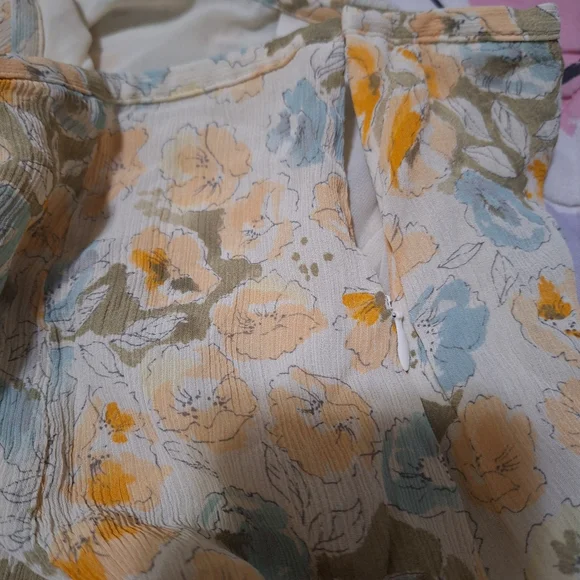 J. Jill Skirt Size 10P Petite Romantic Swishy Hem Full Pastel Floral Midi - Picture 4 of 5